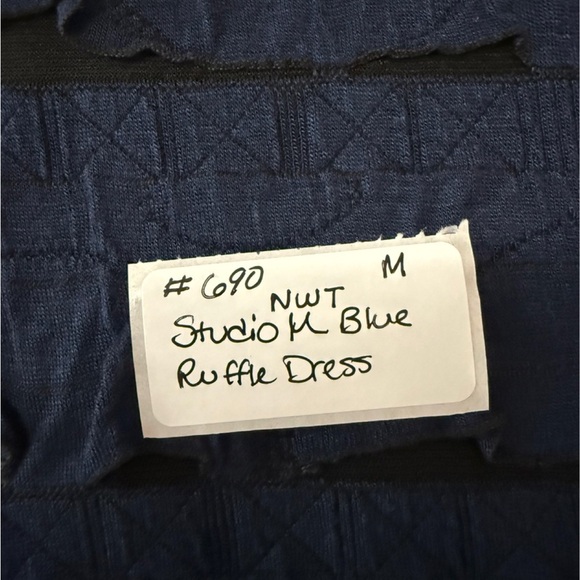 Studio M NWT Navy Ruffle Mini Dress, Medium - Picture 3 of 6
